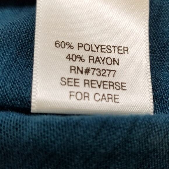 Simply Vera Vera Wang Open Front Teal Cardigan Draped Front Lightweight Size XL - Picture 6 of 7